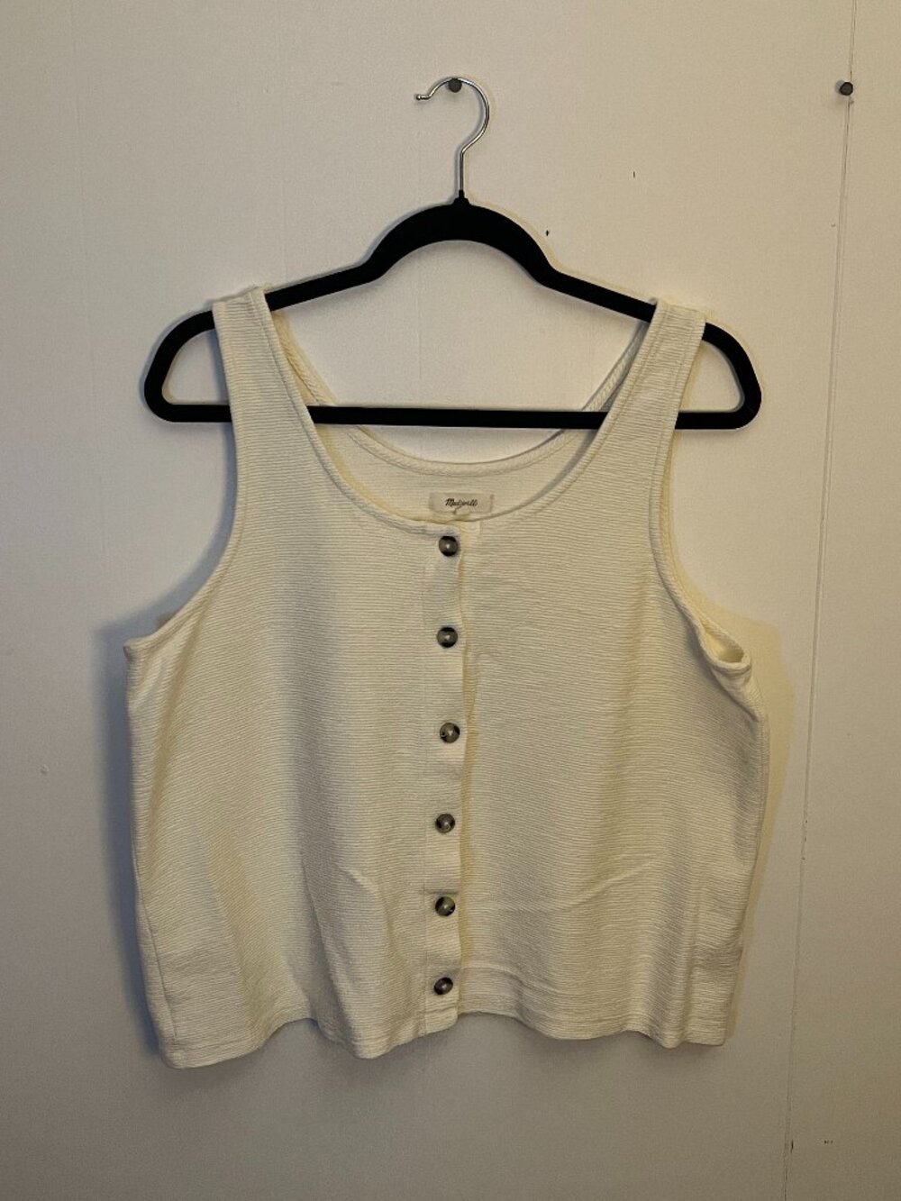 Madewell - Ottoman Jacquard button up tank - Size XL